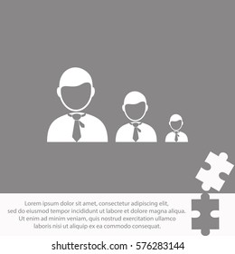 Businessman increase  icon Vector design.