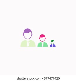 Businessman increase  icon Vector design. Colored illustration.
