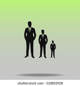 Businessman increase vector icon