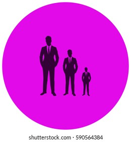 Businessman increase vector  icon