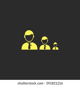 Businessman increase vector  icon.
