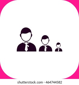 Businessman increase vector icon on white background.