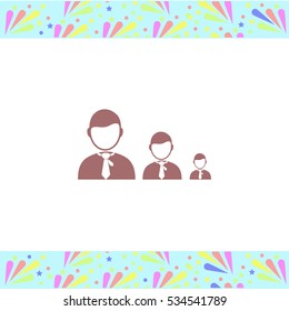 Businessman increase vector icon on white background. Isolated illustration. Business picture.