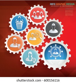 Businessman info graphic design,clean vector