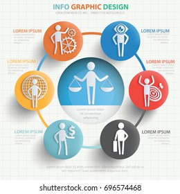 Businessman info graphic design,vector