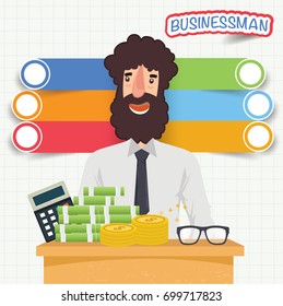 Businessman info graphic design,vector