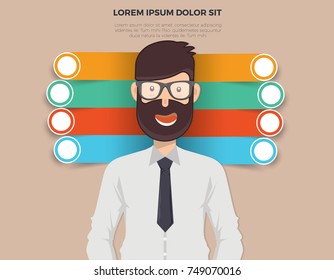 Businessman info graphic design,vector