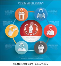 Businessman info graphics design,clean vector