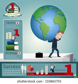 Businessman infographics. vector illustration