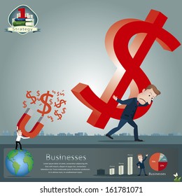 Businessman infographics. vector illustration 