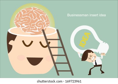 Businessman insert idea 