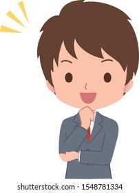 Businessman, inspiration, male, new employee,pose, 