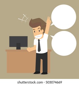 businessman intend to work. vector