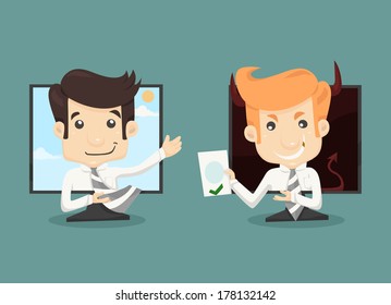 Businessman internet working concept, wireless communication , eps10 vector format