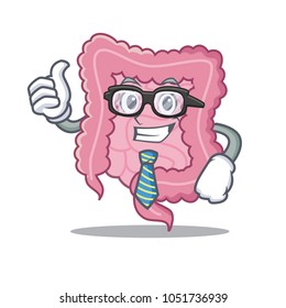 Businessman intestine character cartoon style