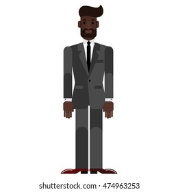 Businessman, investor, boss. Flat cartoon style. Isolated vector illustration