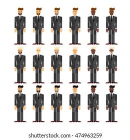 Businessman, investor, boss. Flat cartoon style. Isolated vector illustration