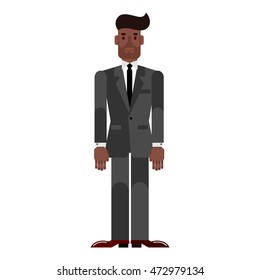 Businessman, investor, manager, boss. Flat cartoon style. Isolated vector illustration