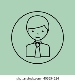 businessman isolated design 