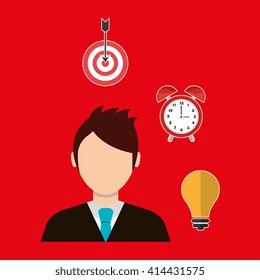 businessman isolated design 