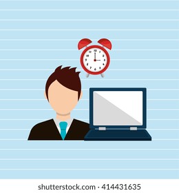 businessman isolated design 
