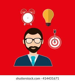 businessman isolated design 