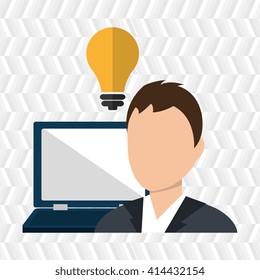 businessman isolated design 