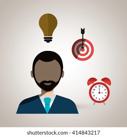 businessman isolated design 