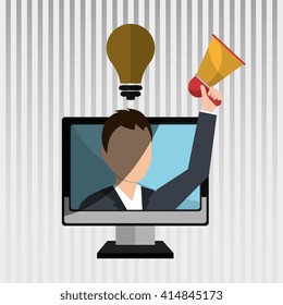 businessman isolated design 