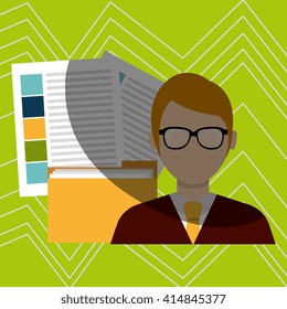 businessman isolated design 