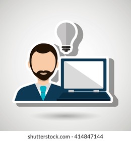 businessman isolated design 