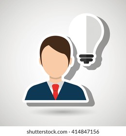 businessman isolated design 