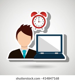 businessman isolated design 
