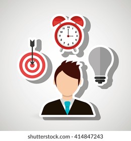 businessman isolated design 