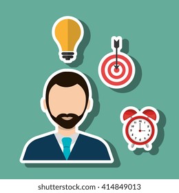 businessman isolated design 