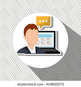businessman isolated design 