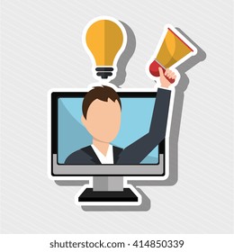 businessman isolated design 