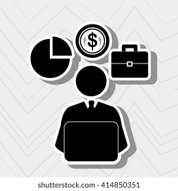 businessman isolated design 
