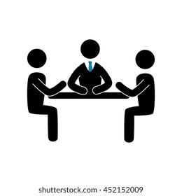 Businessman isolated flat icon, vector illustration graphic.