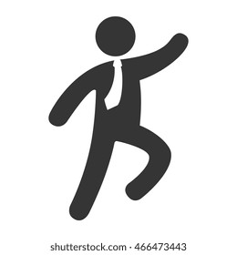 Businessman isolated flat icon, vector illustration graphic.