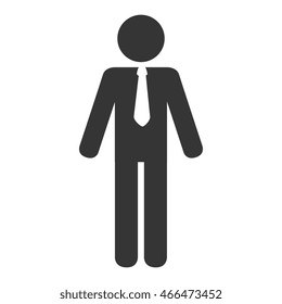 Businessman isolated flat icon, vector illustration graphic.