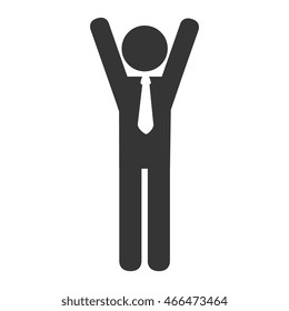 Businessman isolated flat icon, vector illustration graphic.
