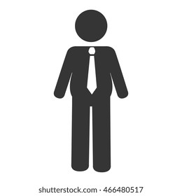 Businessman isolated flat icon, vector illustration graphic.