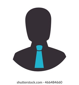 Businessman isolated flat icon, vector illustration graphic.