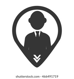 Businessman isolated flat icon, vector illustration graphic.