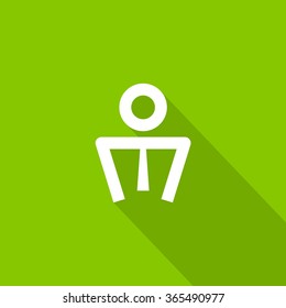 Businessman isolated minimal single flat linear icon for application and info-graphic. Professional line vector icon for websites and mobile minimalistic flat design.