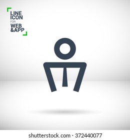 Businessman isolated minimal single flat linear icon for application and info-graphic. Professional line vector icon for websites and mobile minimalistic flat design.