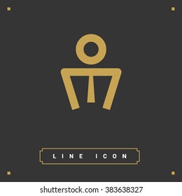 Businessman isolated minimal single flat linear icon for application and info-graphic. Professional line vector icon for websites and mobile minimalistic flat design.