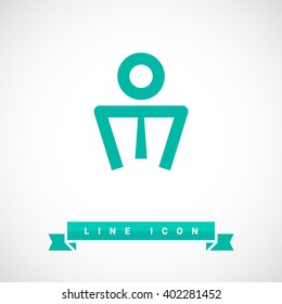 Businessman isolated minimal single flat linear icon for application and info-graphic. Professional line vector icon for websites and mobile minimalistic flat design.