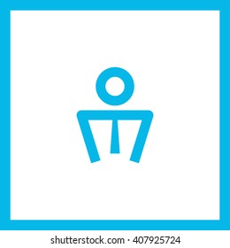 Businessman isolated minimal single flat linear icon for application and info-graphic. Professional line vector icon for websites and mobile minimalistic flat design.